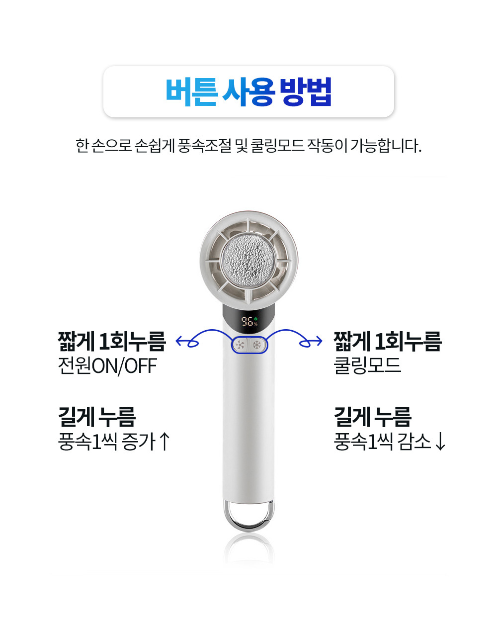 리예 3 000mAh 냉각 손선풍기 슬림 냉각손풍기 (3개입)